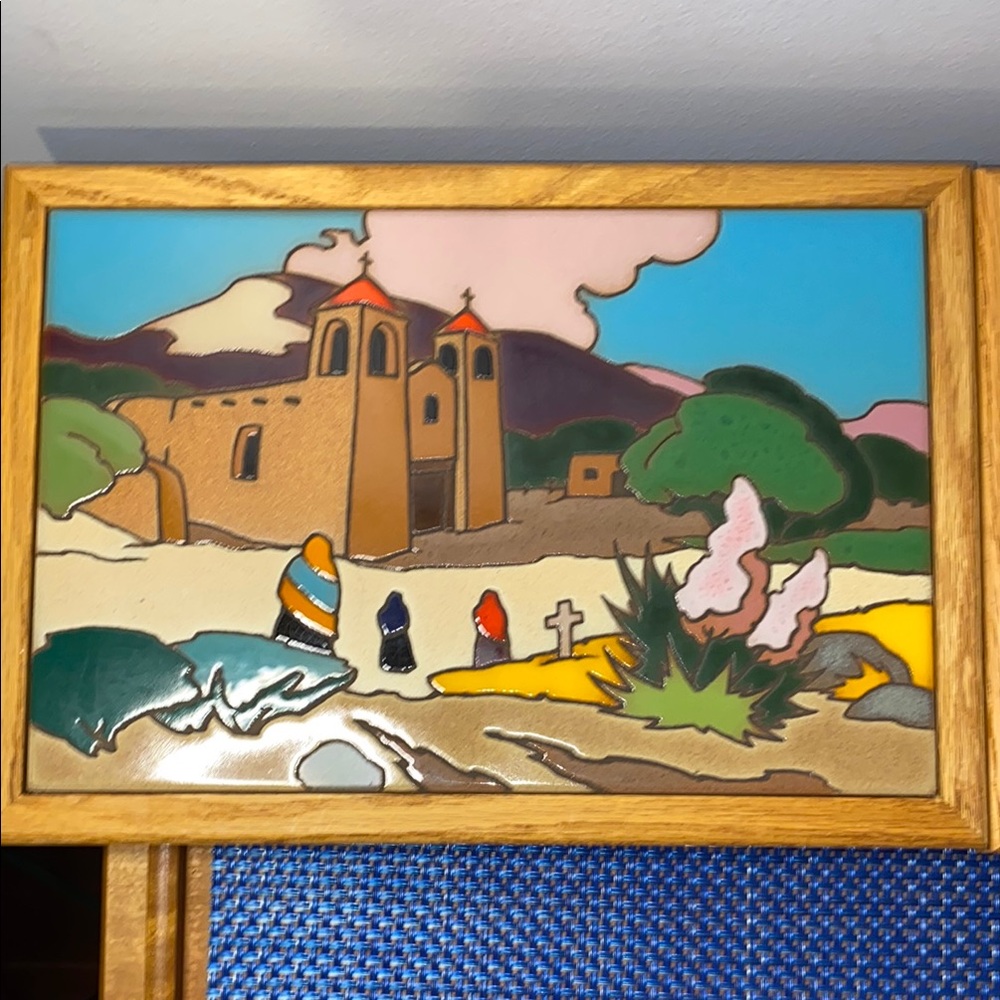 Vintage Arius Tile Co. Santa Fe - 2 wall hangings, Pueblo art